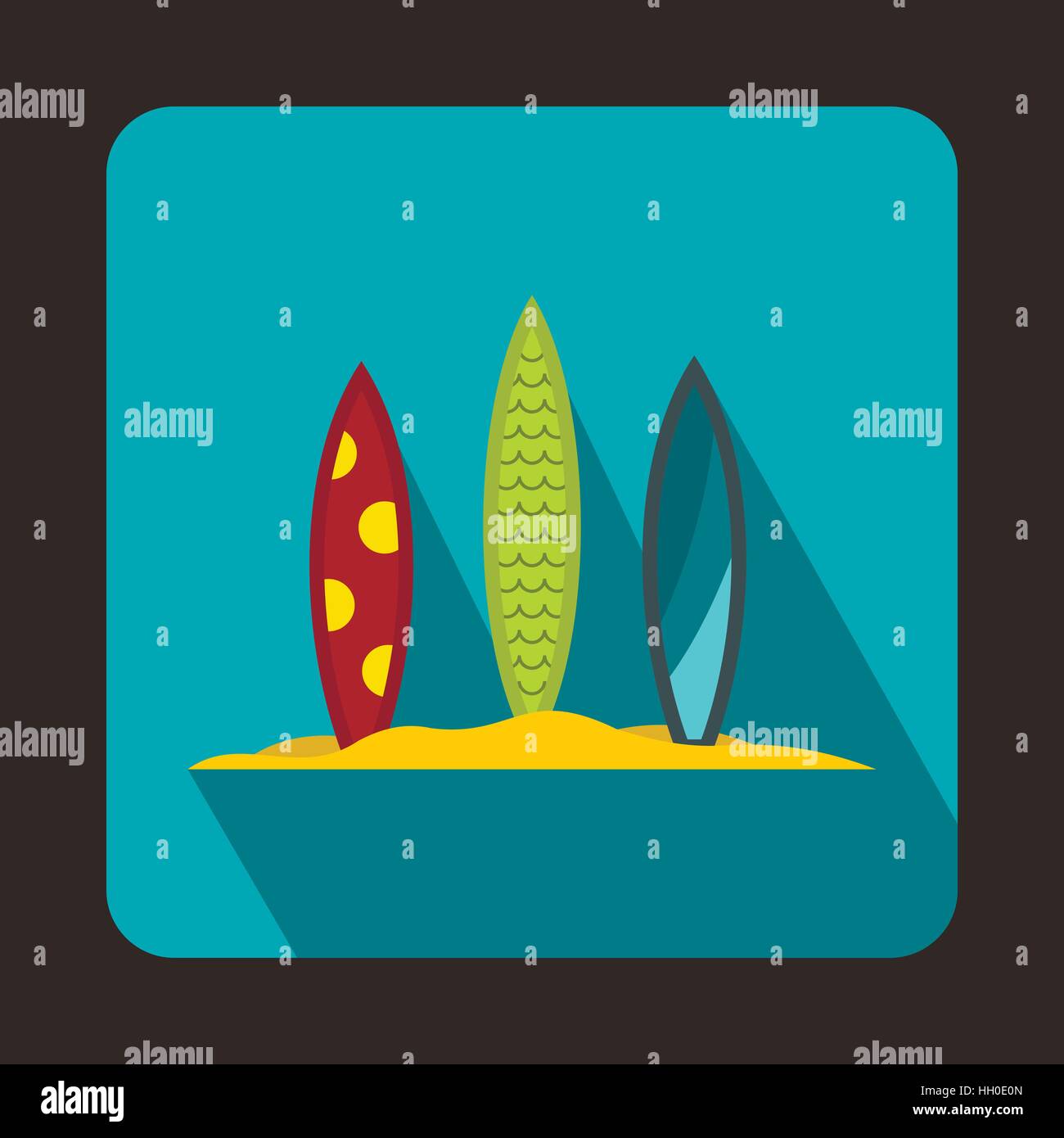 Surfer on long beach Stock Vector Images - Alamy