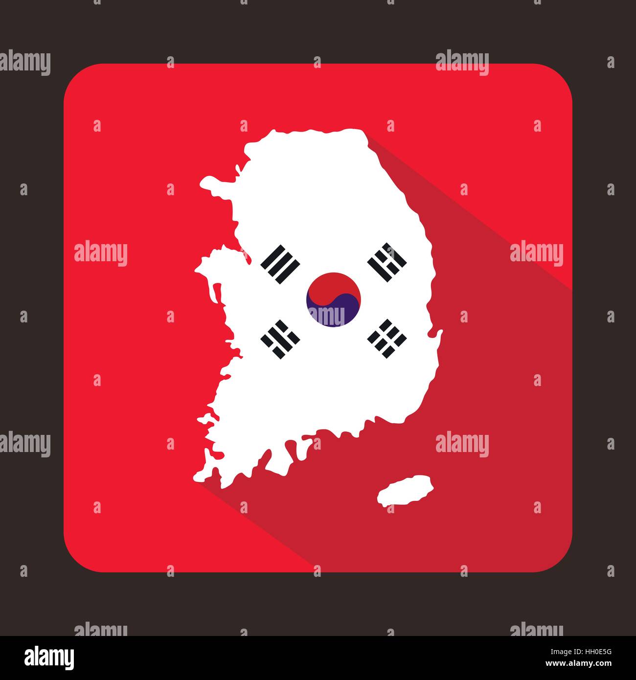 Map of South Korea icon, flat style Stock Vector Image & Art - Alamy