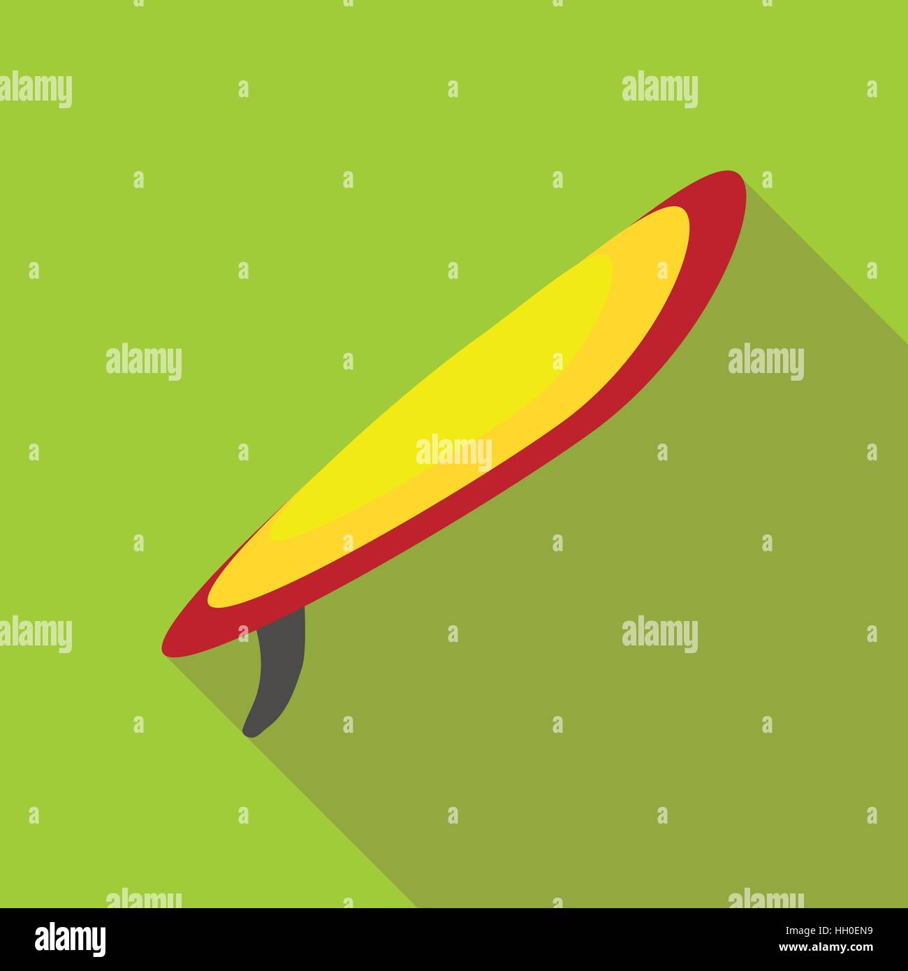 Yellow surfboard icon in flat style Stock Vector Image & Art - Alamy