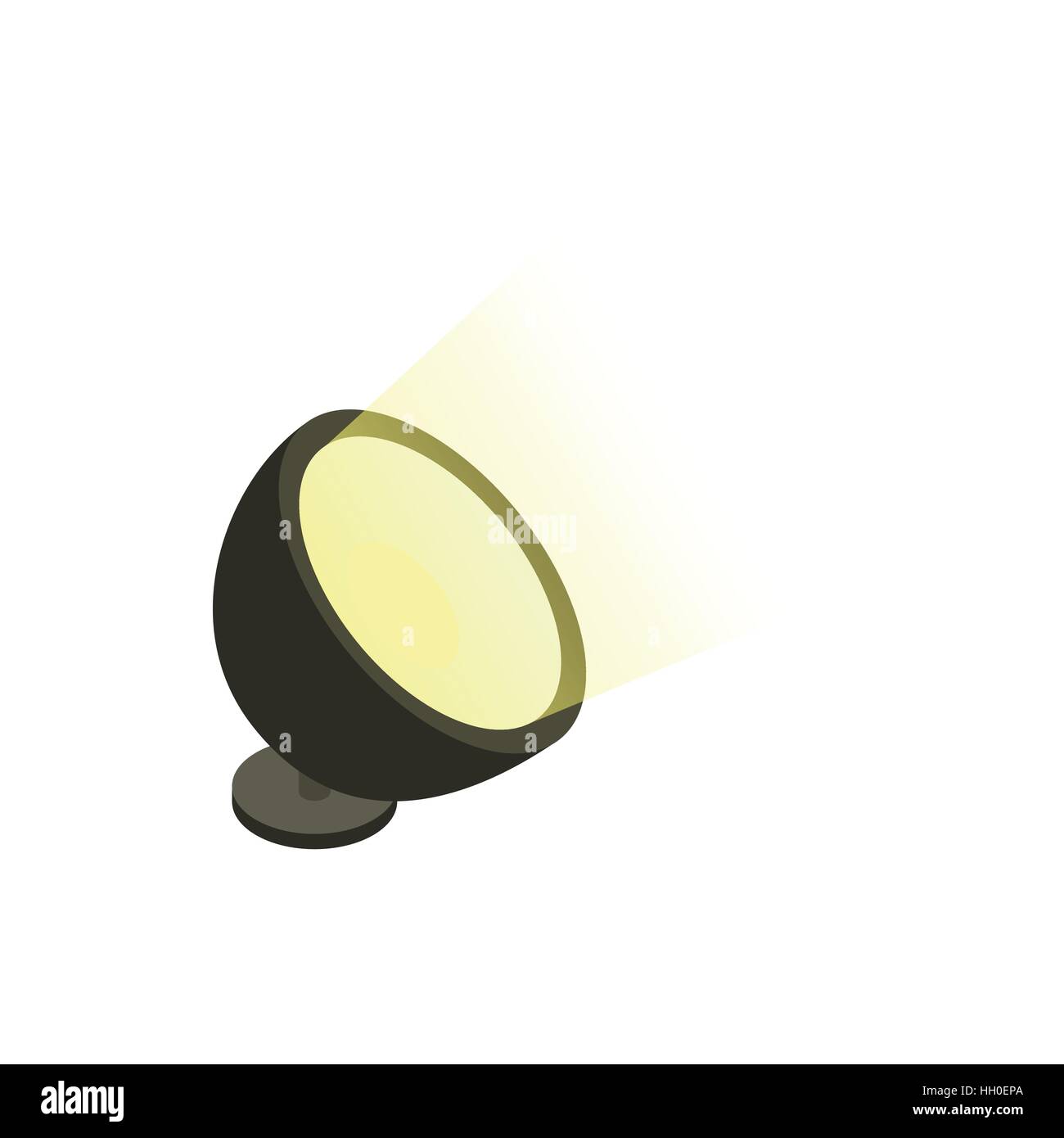 Spotlight icon in isometric 3d style Stock Vector
