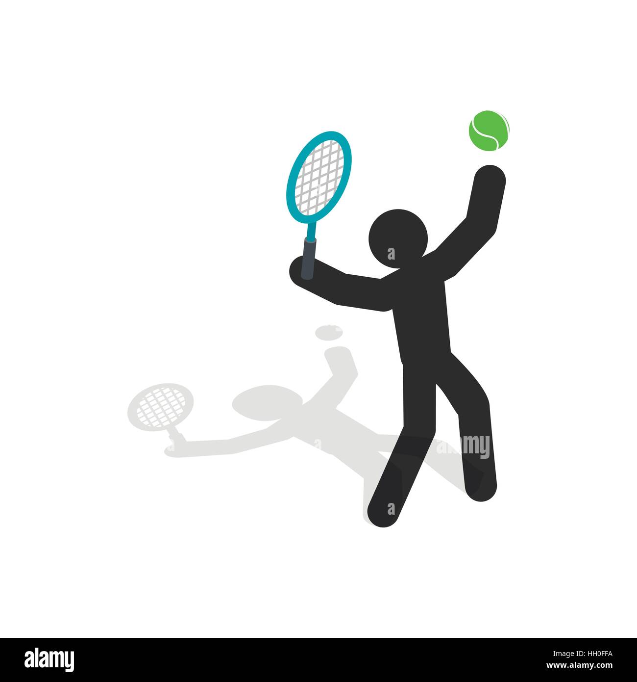 Tennis player icon, isometric 3d style Stock Vector Image & Art - Alamy