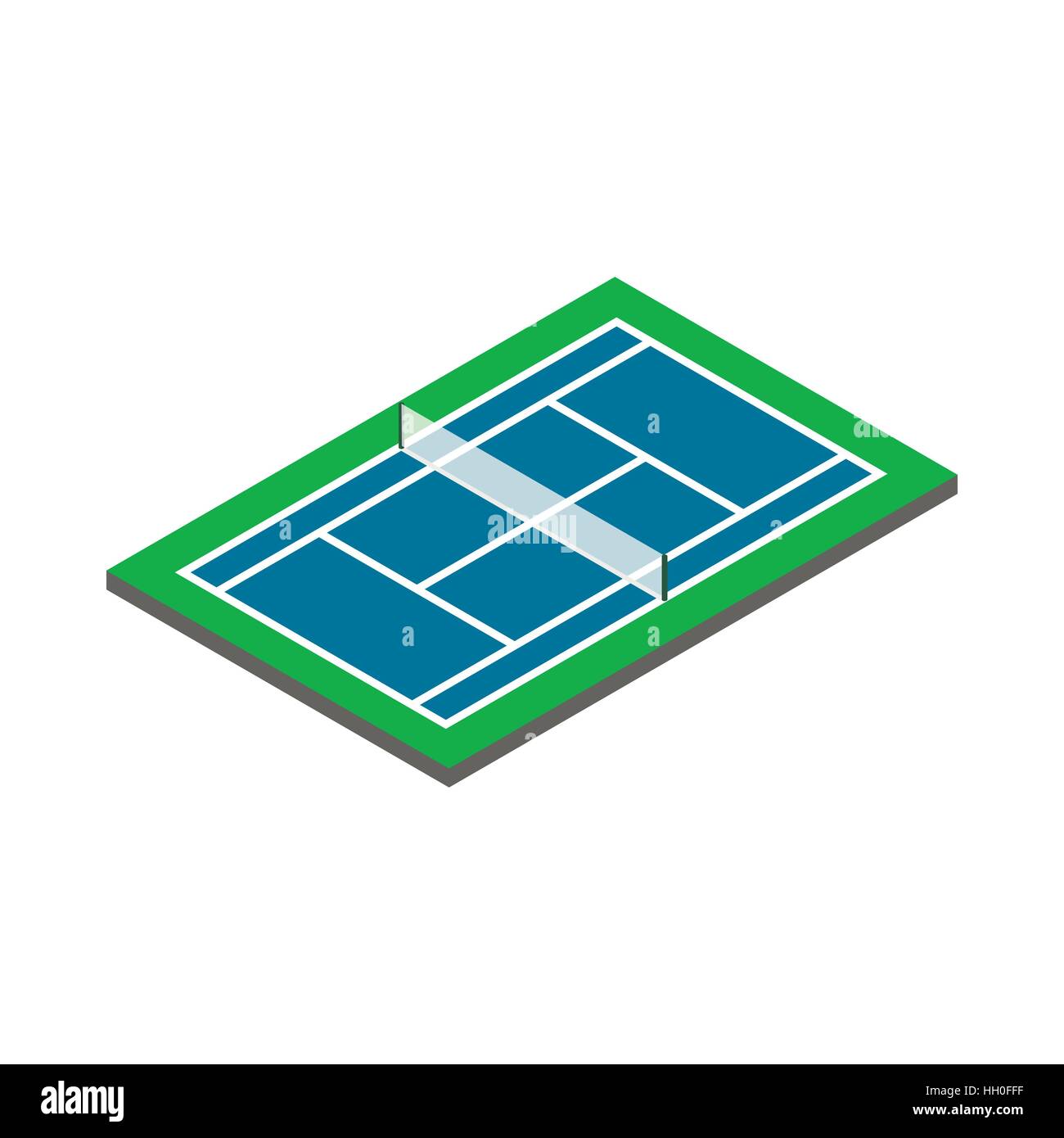 Tennis court icon, isometric 3d style Stock Vector Image & Art Alamy