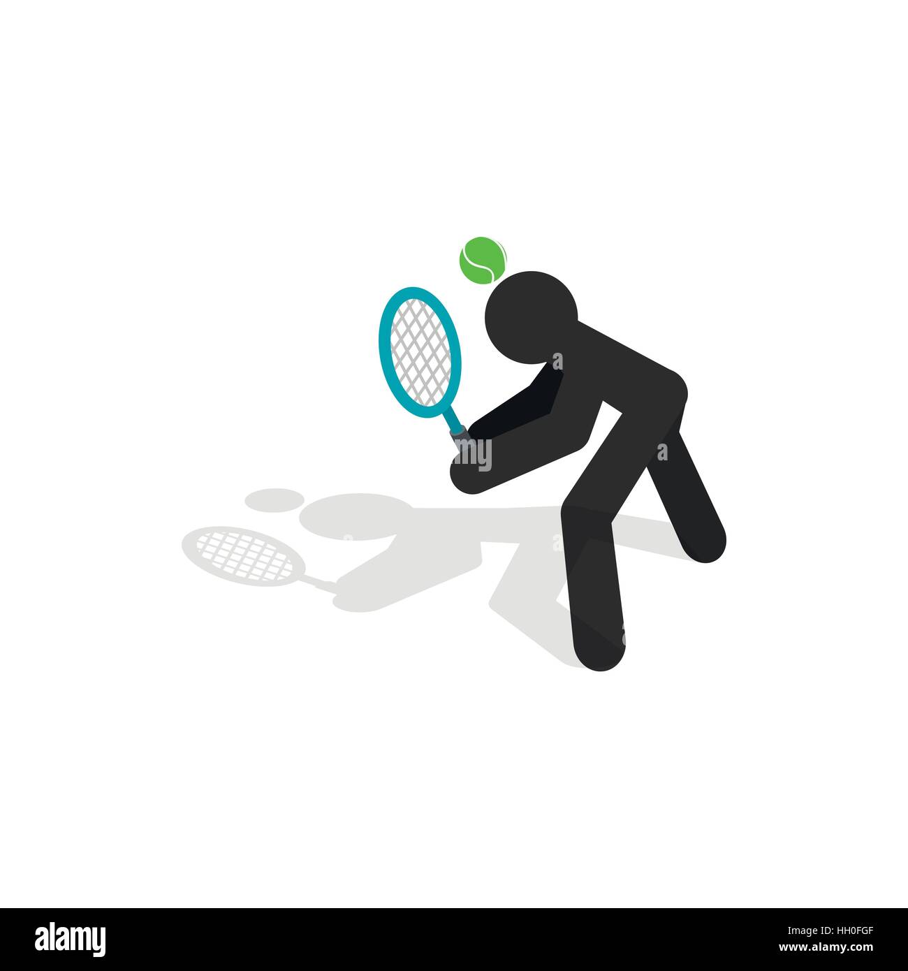 Tennis returner icon, isometric 3d style Stock Vector Image & Art - Alamy