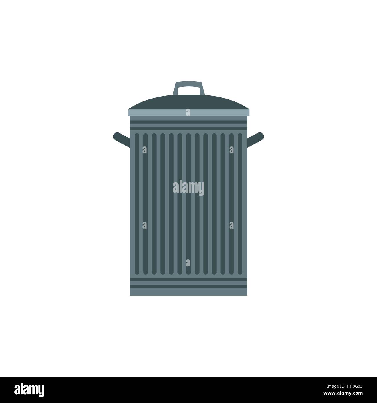 Trash can icon, flat style Stock Vector Image & Art - Alamy