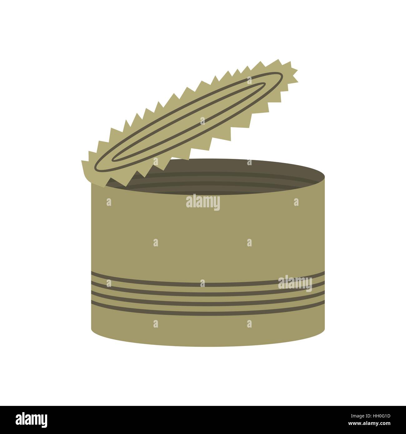 Tin icon, flat style Stock Vector Image & Art - Alamy