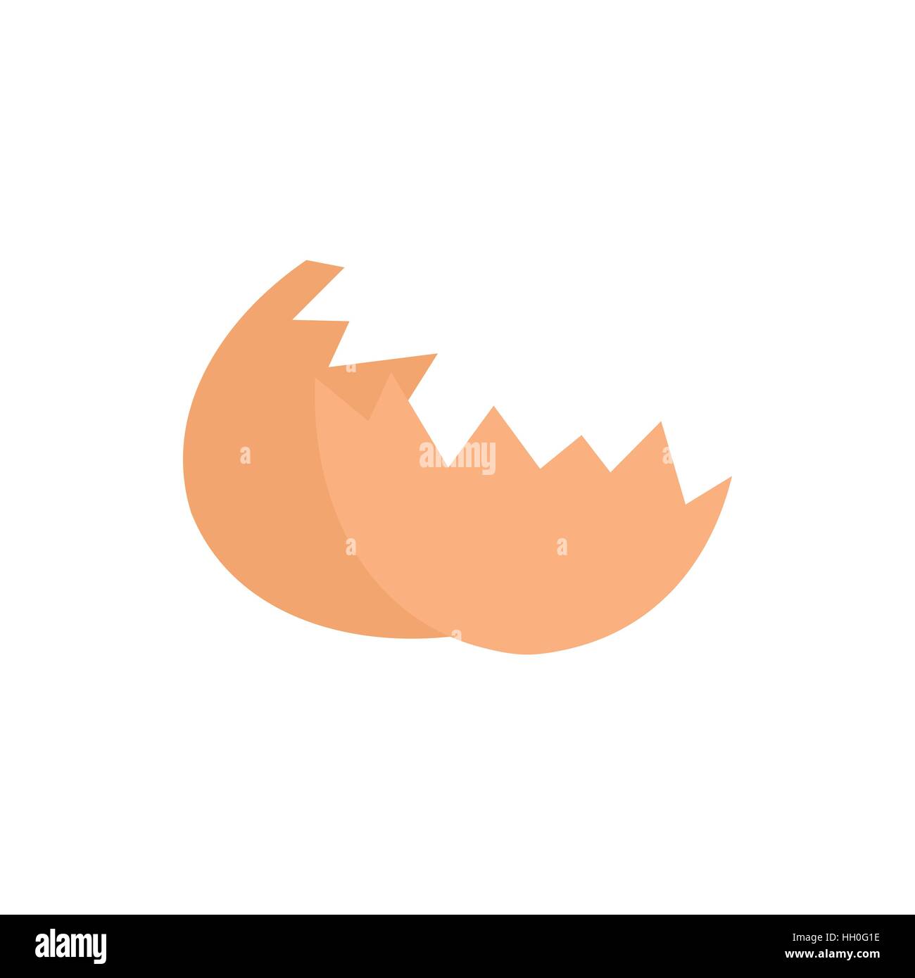 Shells from egg icon, flat style Stock Vector Image & Art - Alamy