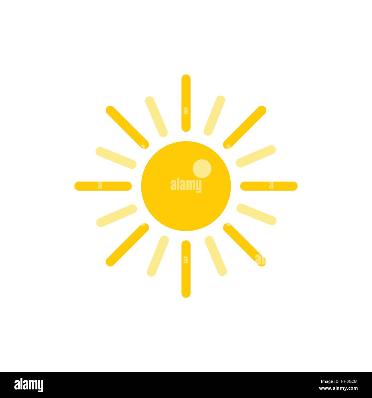 Sun icon, flat style Stock Vector Image & Art - Alamy
