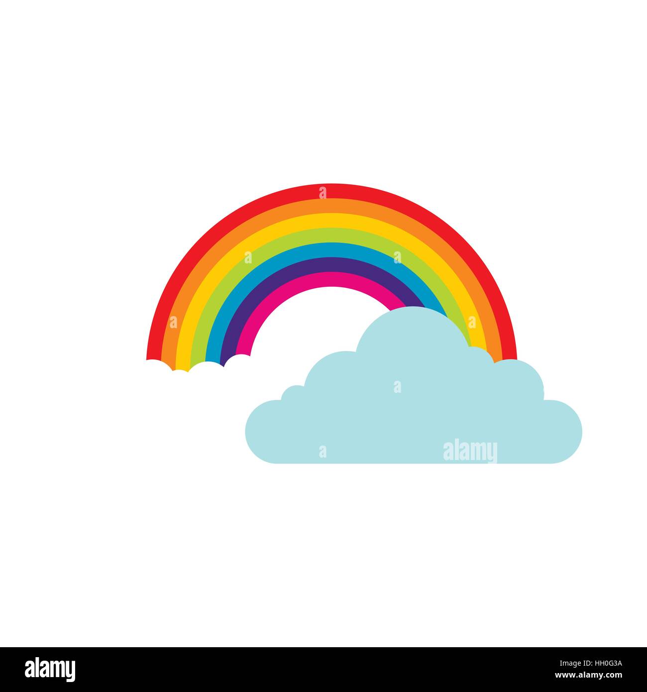 Clouds and rainbow icon, flat style Stock Vector Image & Art - Alamy