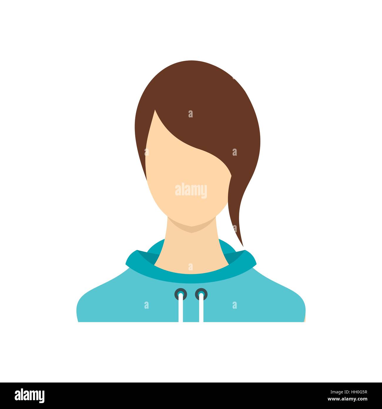 Woman icon in flat style Stock Vector Image & Art - Alamy