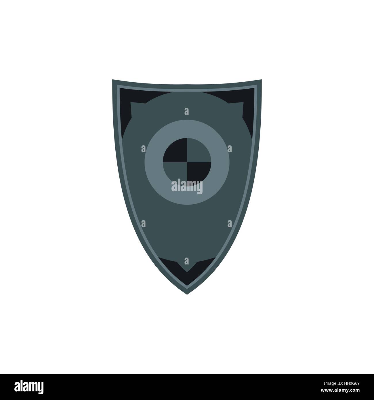 Shield icon in flat style Stock Vector Image & Art - Alamy