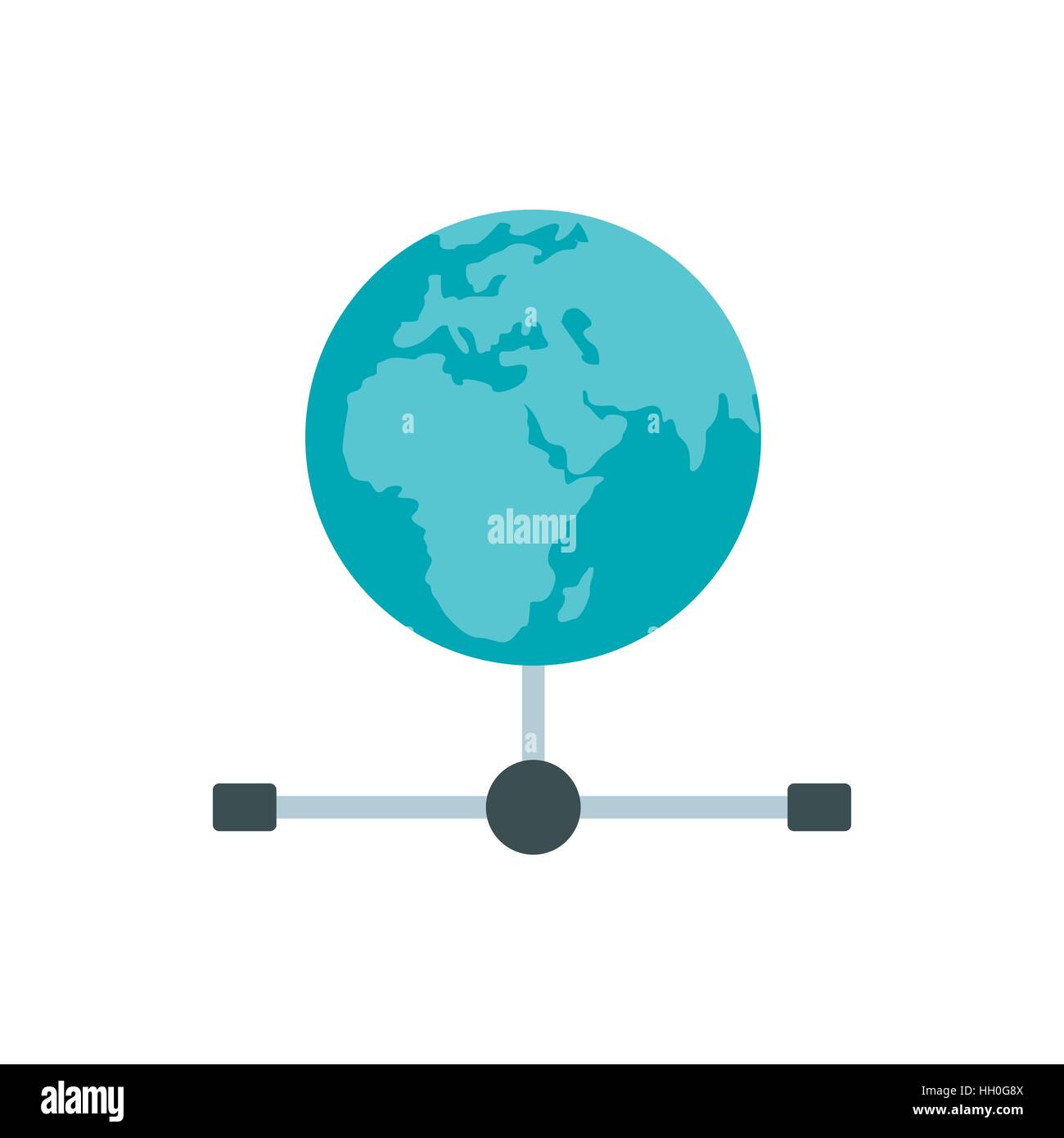 Globe icon in flat style Stock Vector Image & Art - Alamy