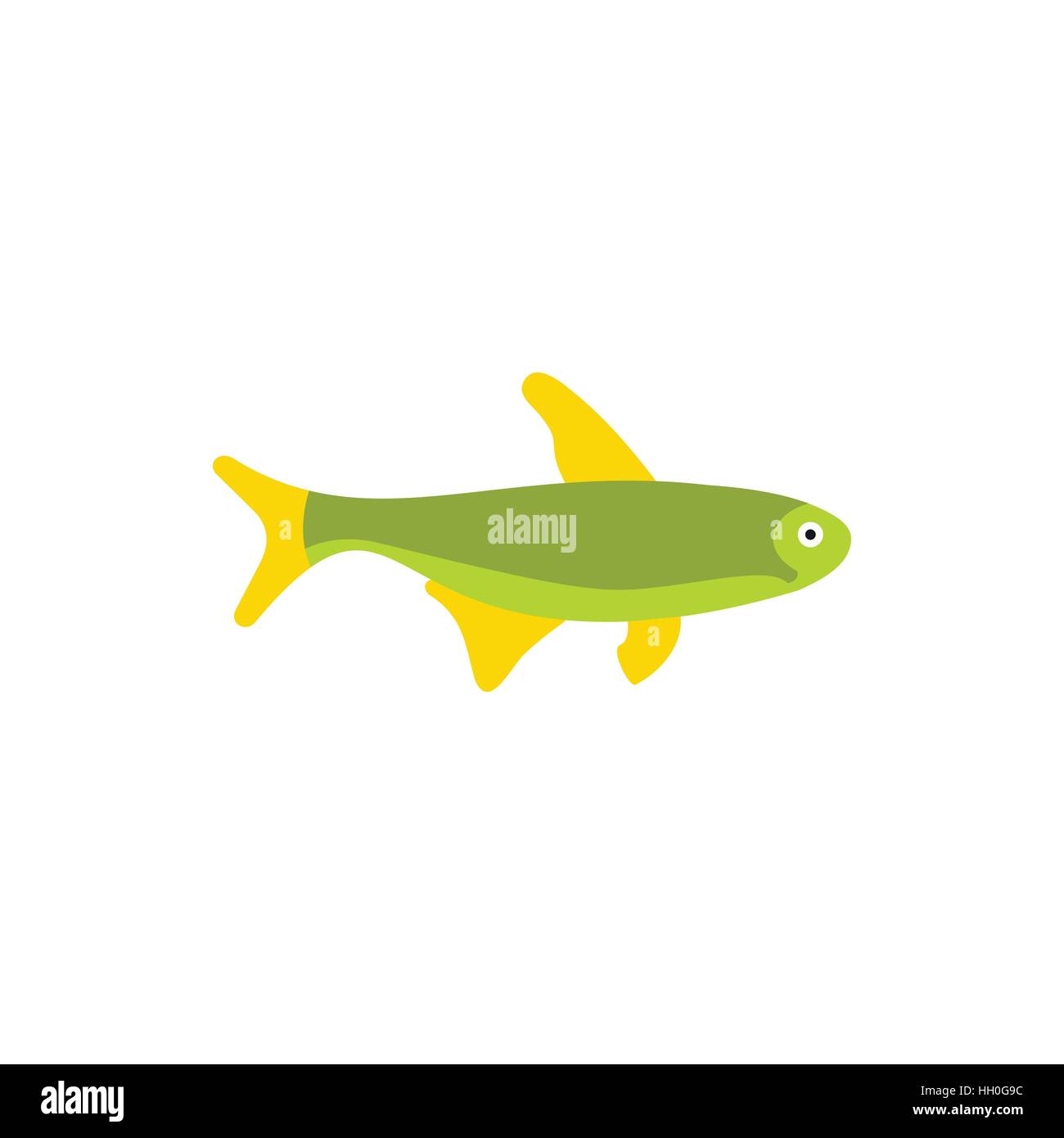 Fish icon in flat style Stock Vector Image & Art - Alamy