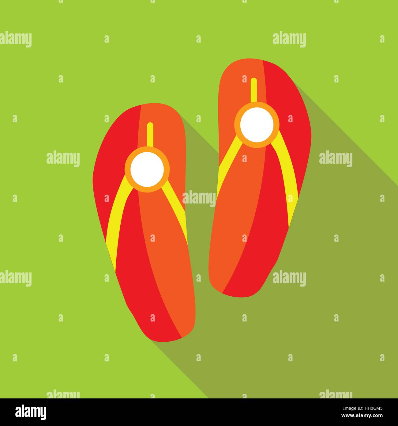 Red beach slippers icon hi-res stock photography and images - Alamy