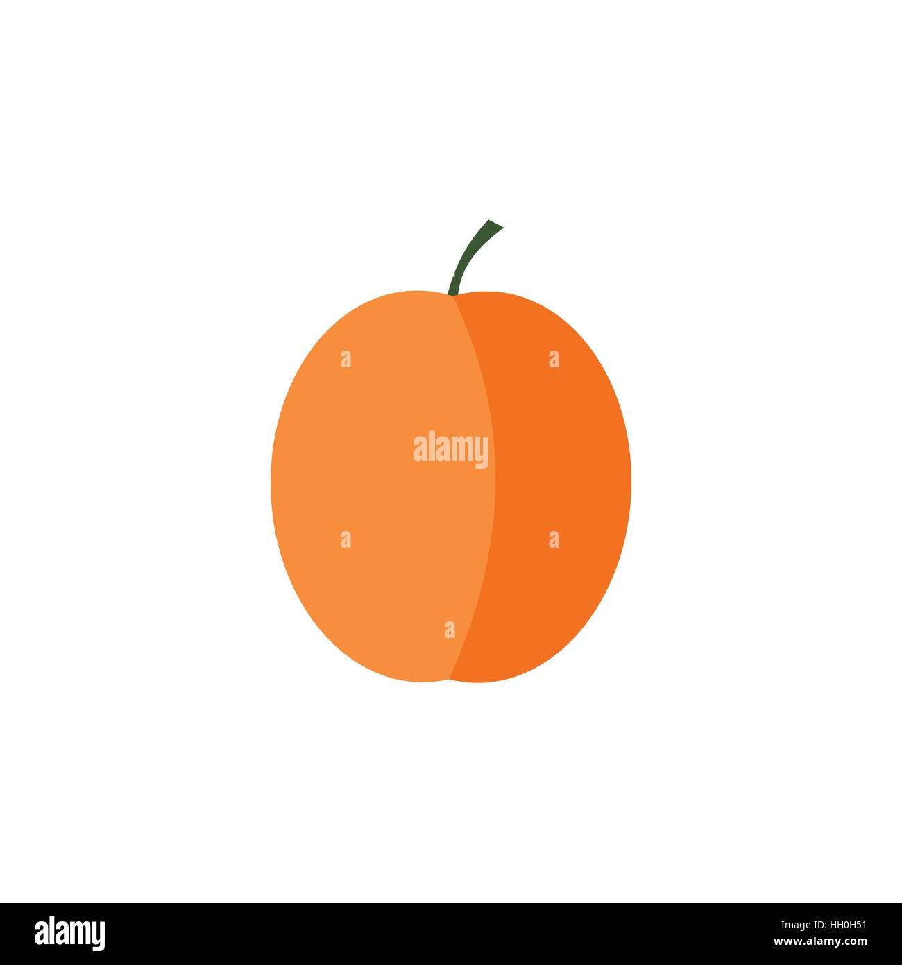 Apricot icon in flat style Stock Vector Image & Art - Alamy