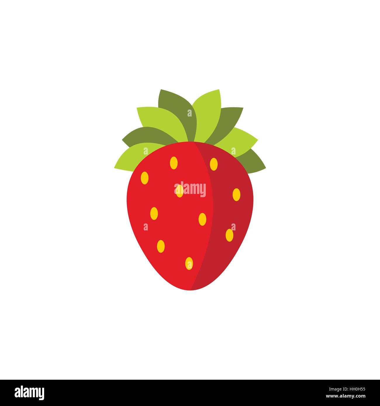 Strawberry icon in flat style Stock Vector Image & Art - Alamy