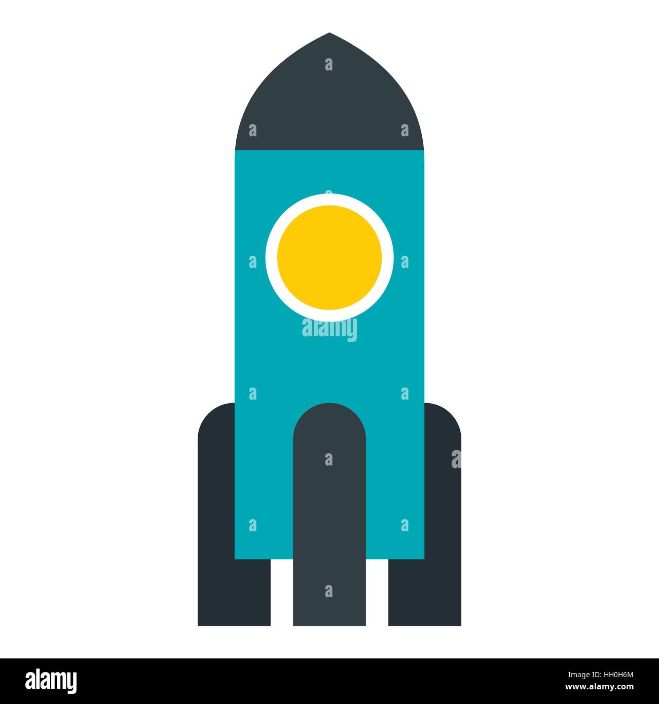 Spaceship icon in flat style Stock Vector Image & Art - Alamy