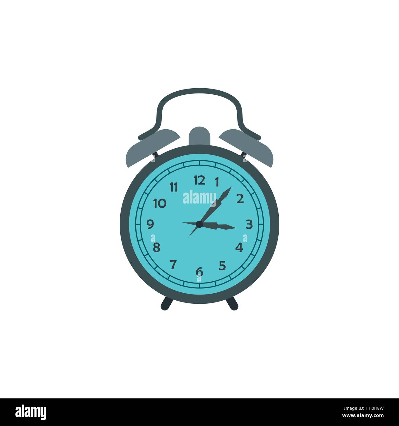Alarm clock icon in flat style Stock Vector Image & Art - Alamy