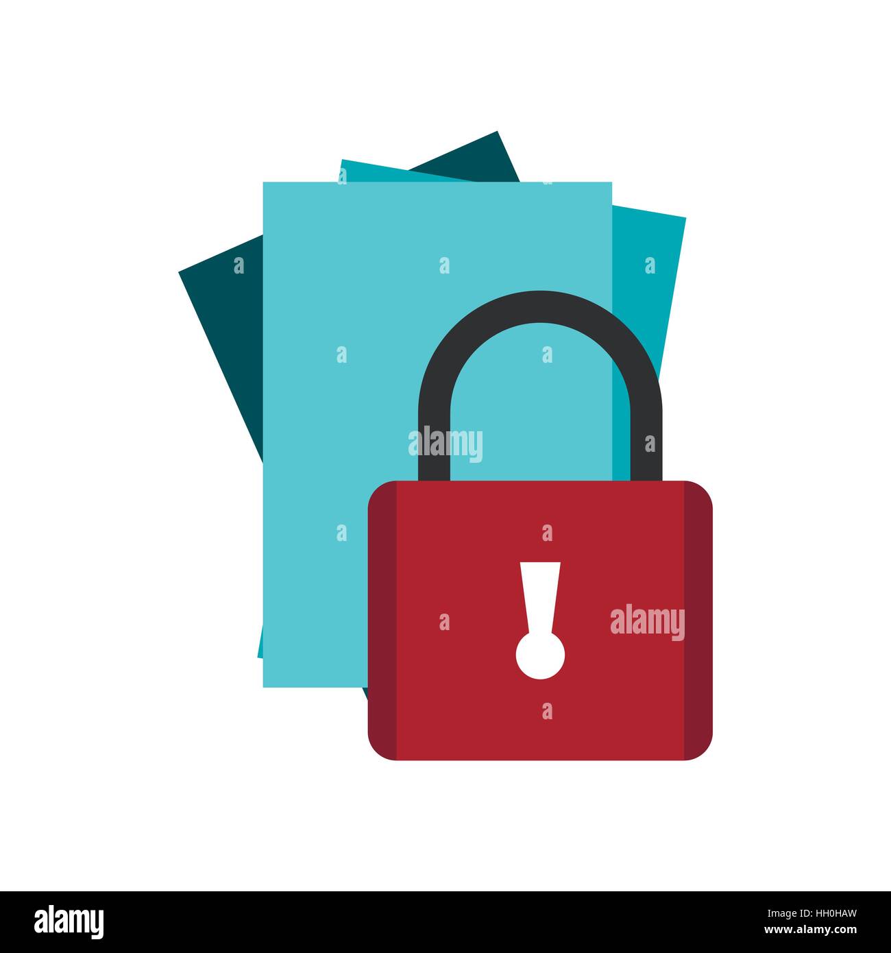 Document protection icon, flat style Stock Vector Image & Art - Alamy