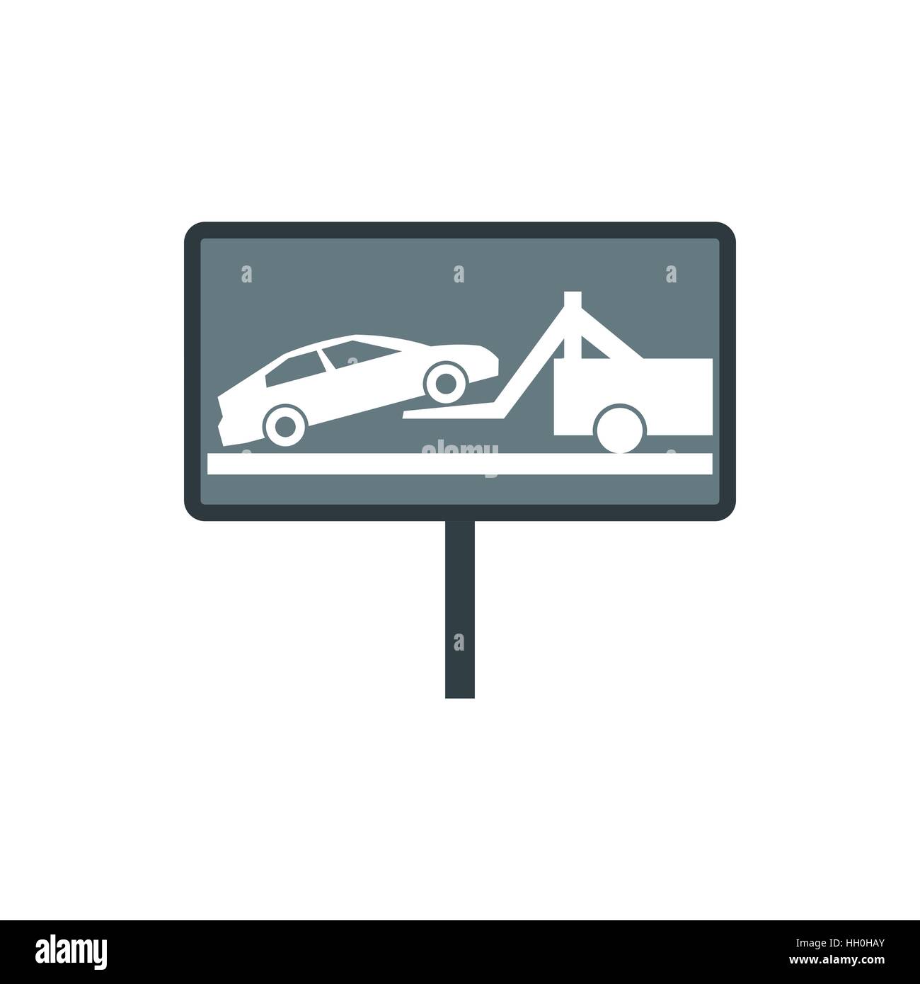 Sign evacuation of cars to impound yard icon Stock Vector Image & Art ...