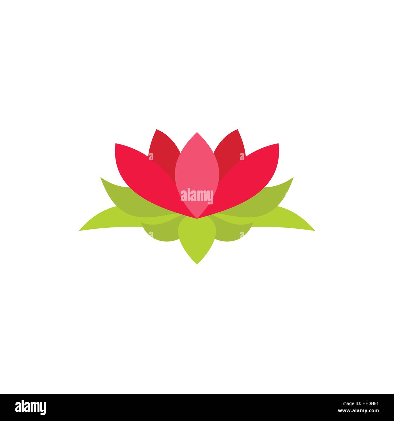 Lotus flower icon in flat style Stock Vector Image & Art - Alamy
