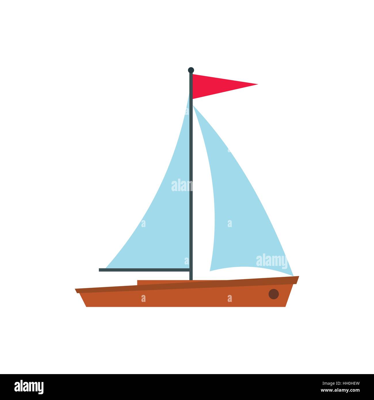 Yacht icon in flat style Stock Vector Image & Art - Alamy