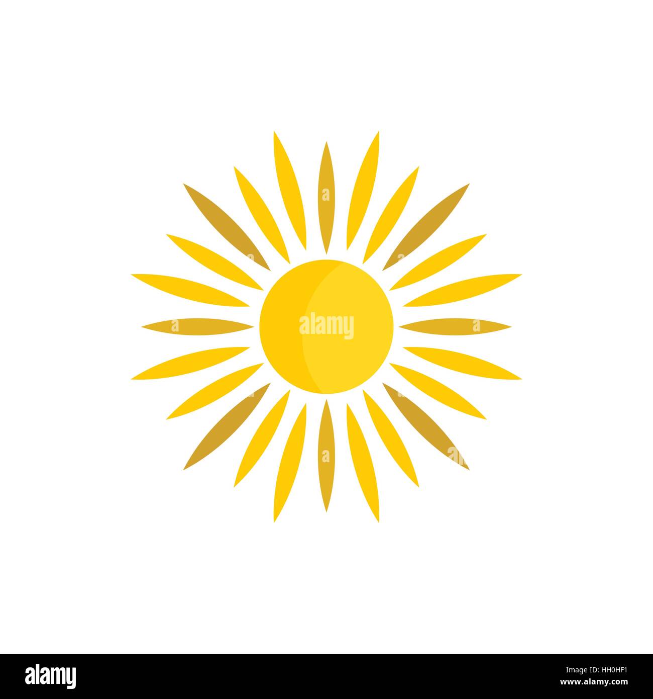 Sun icon in flat style Stock Vector Image & Art - Alamy