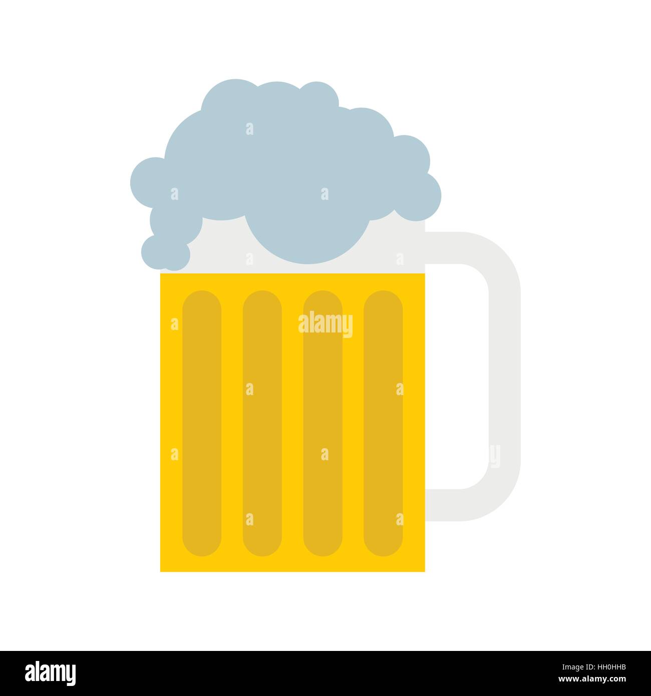 Mug of beer icon in flat style Stock Vector