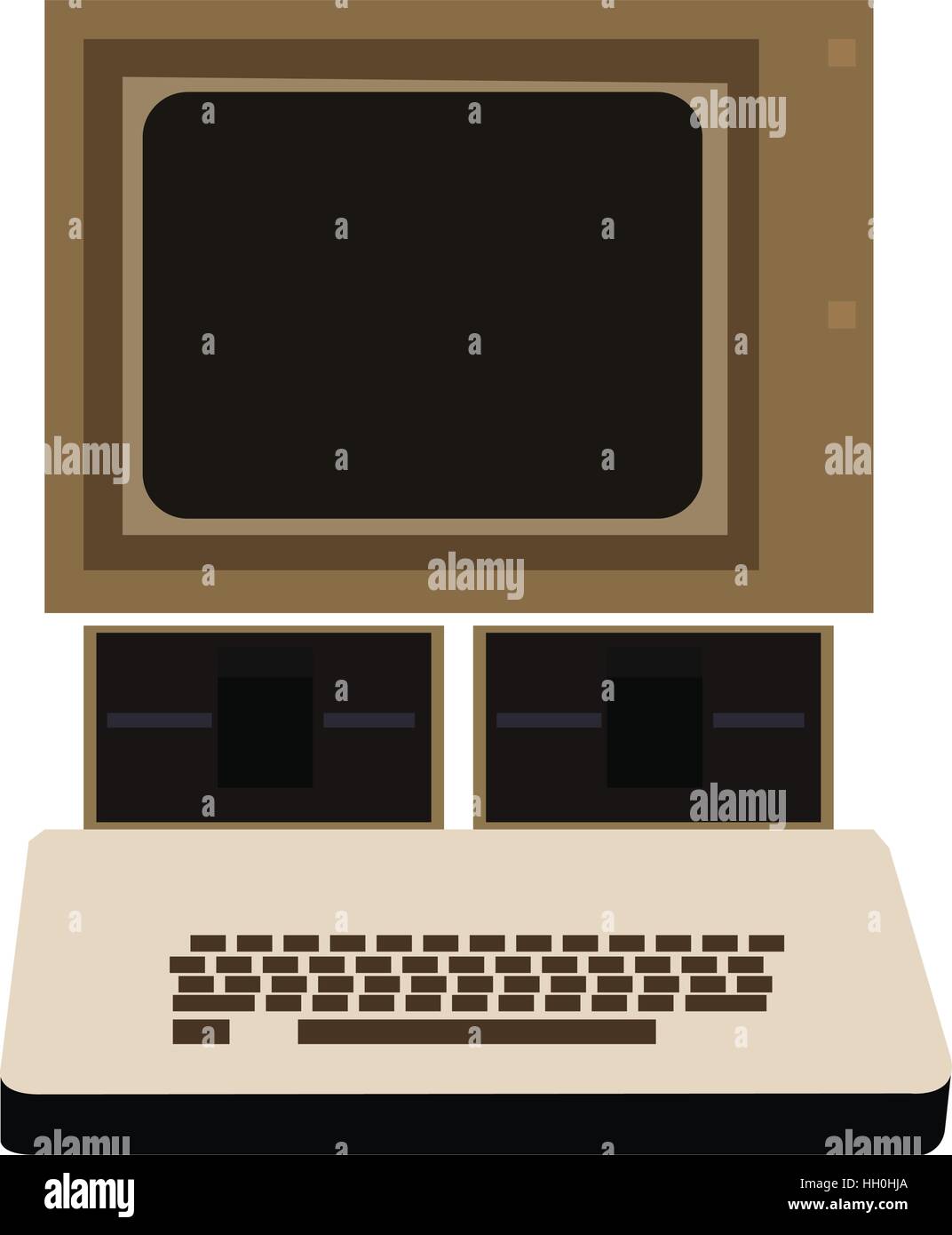 Isolated retro computer Stock Vector Image & Art - Alamy