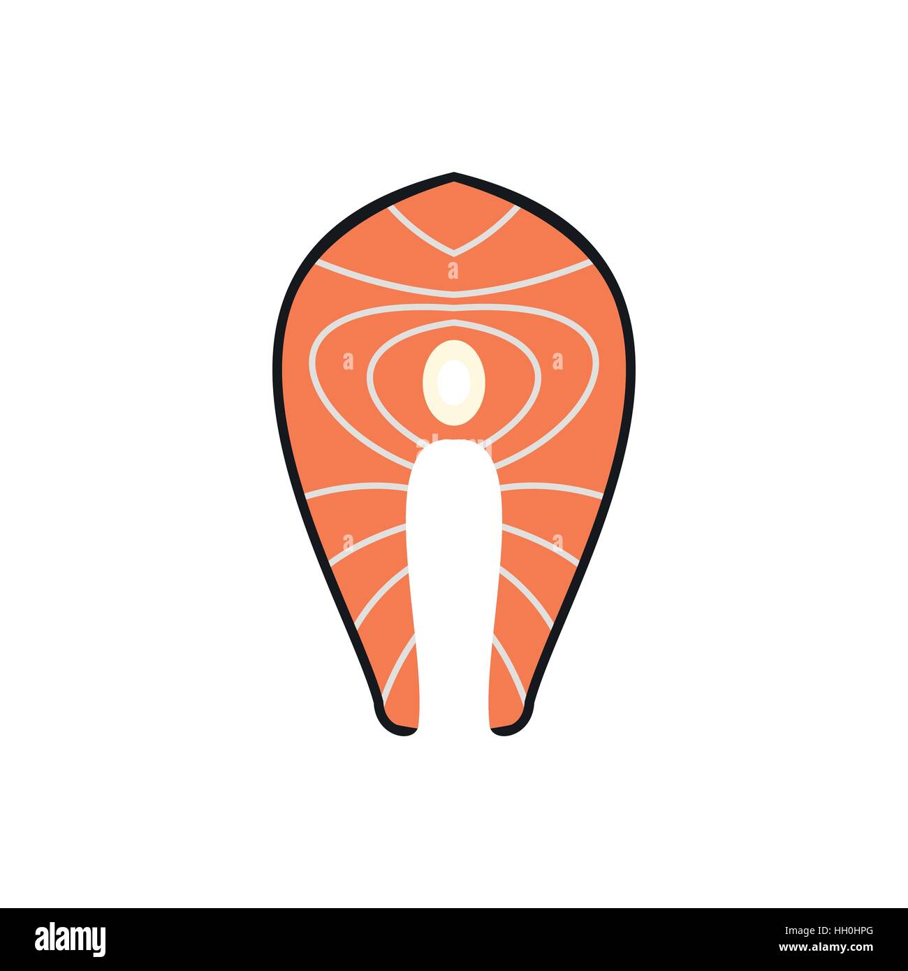 Salmon steak icon in flat style Stock Vector Image & Art - Alamy