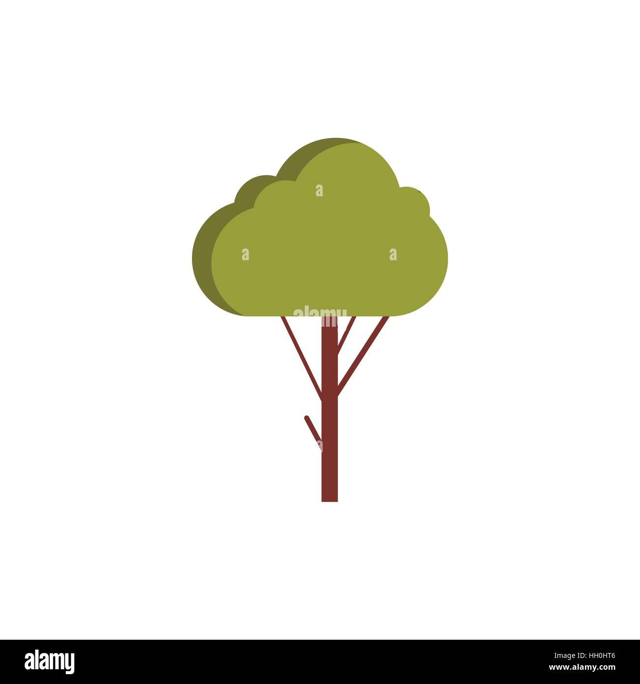 Green tree icon in flat style Stock Vector Image & Art - Alamy