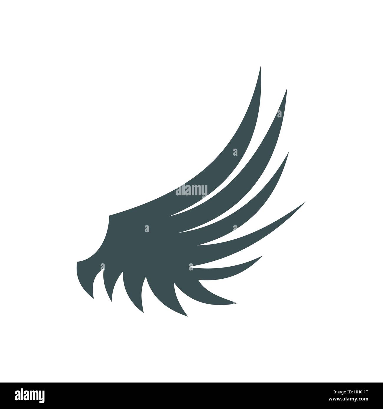 Birds wing icon, flat style Stock Vector Image & Art - Alamy