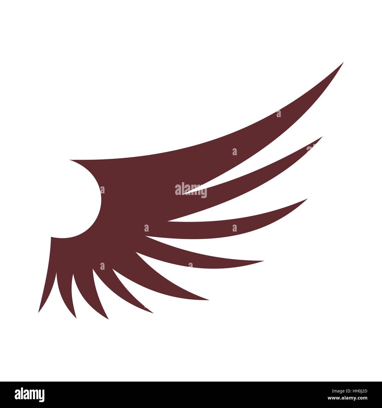 Brown wing icon, flat style Stock Vector Image & Art - Alamy