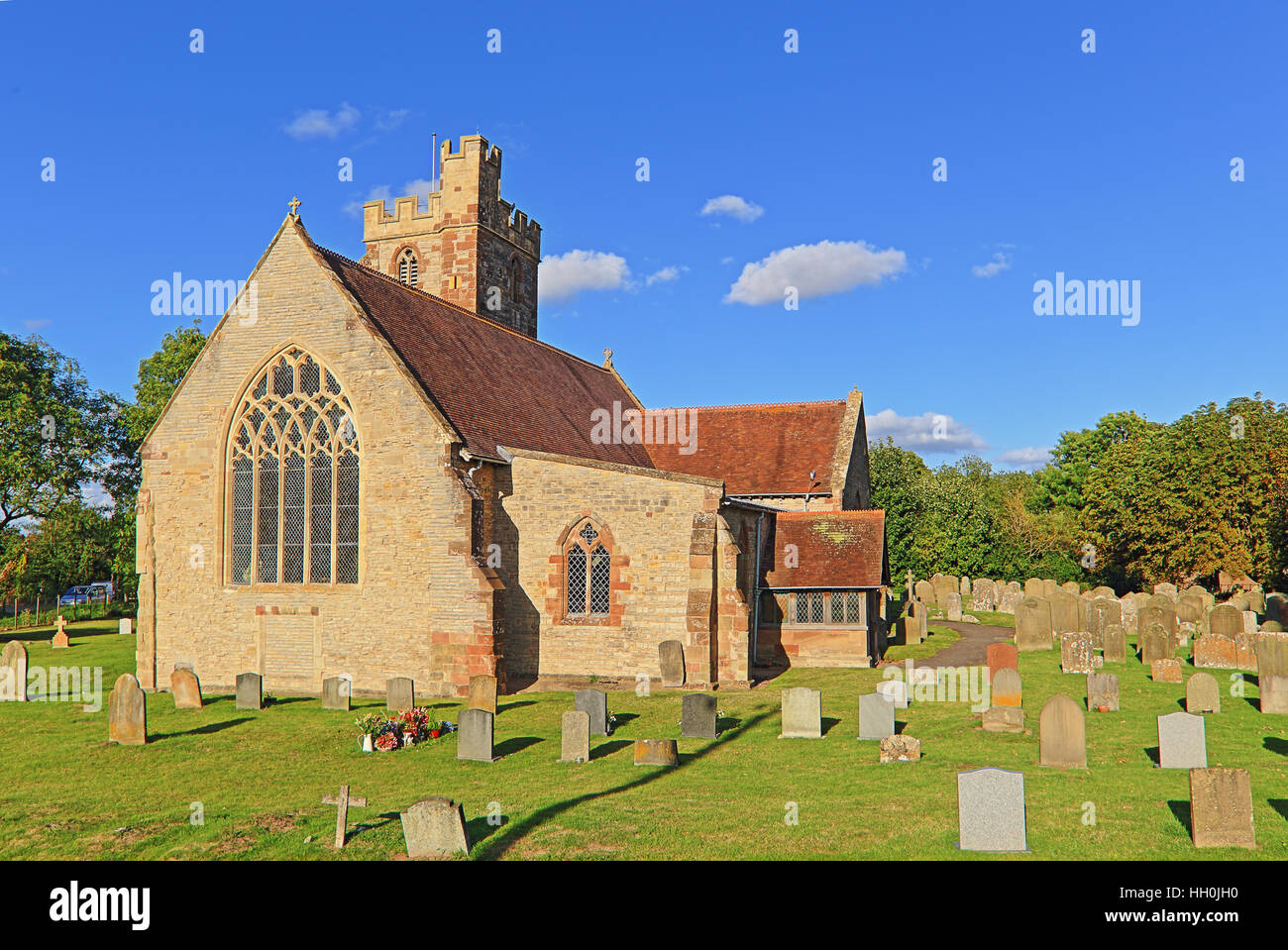 St Denys' Church, Severn Stoke, Worcestershire, England, UK. (HDR) Stock Photo