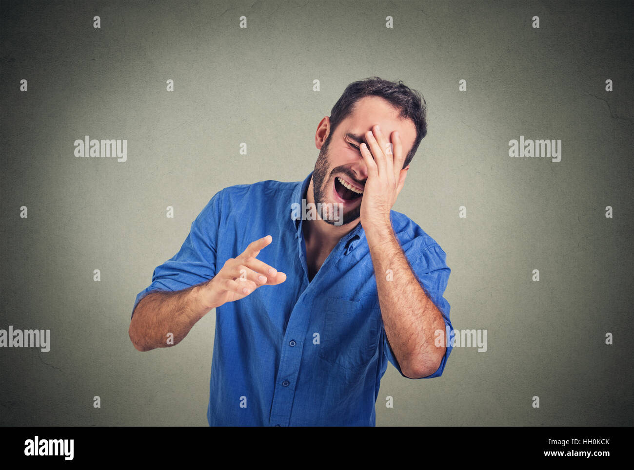 Laughing young man Stock Photo