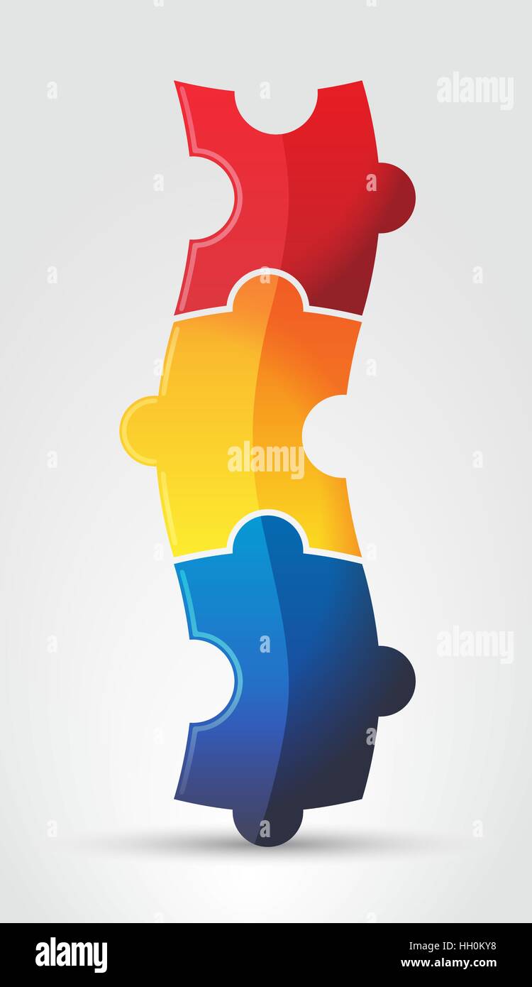 Puzzle business concept Stock Vector