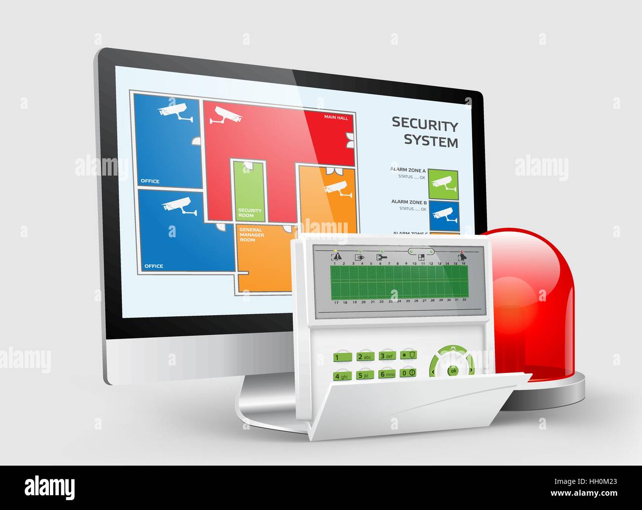 Access control system Alarm zones Stock Vector Image & Art Alamy