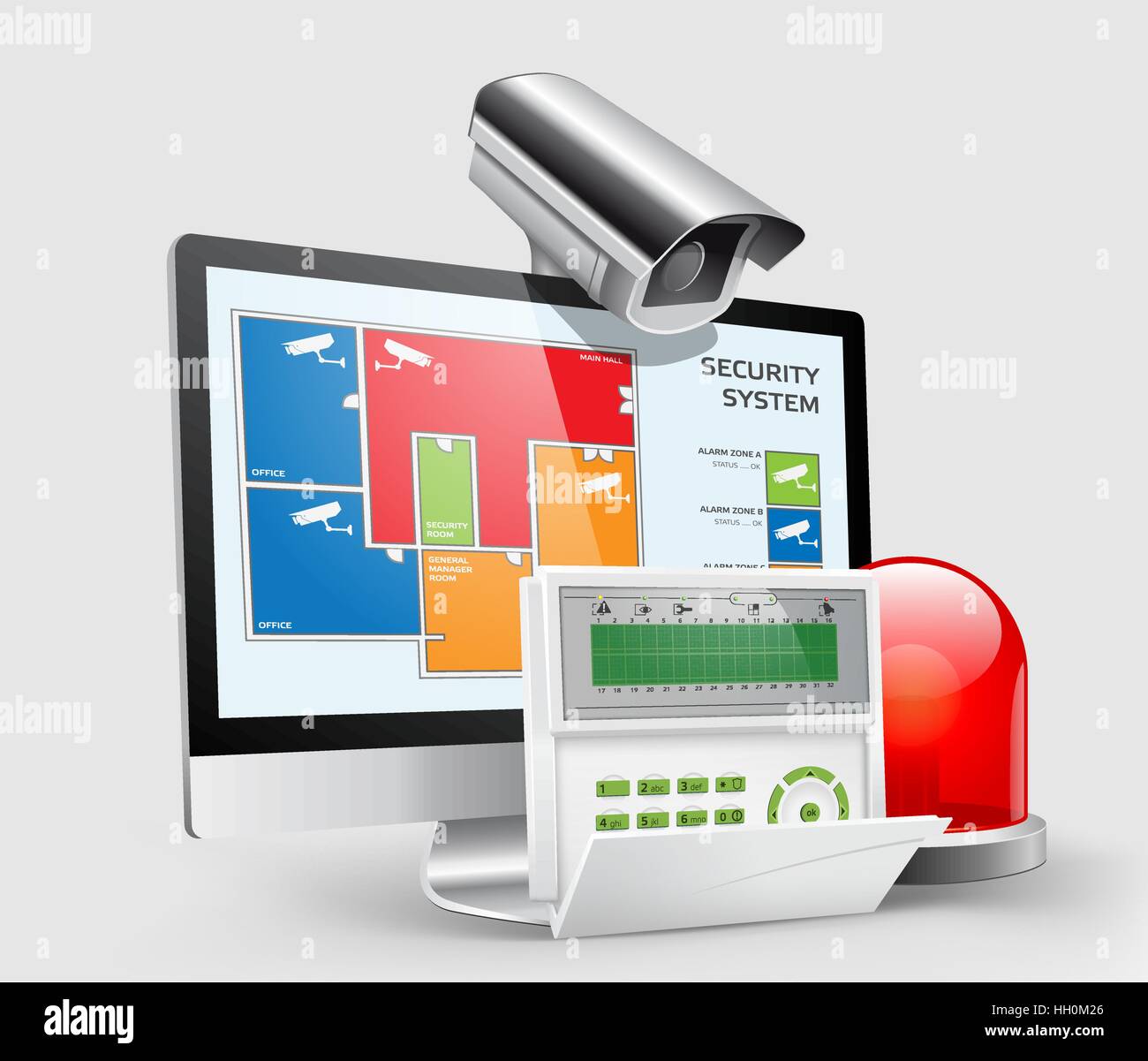 Access control system Alarm zones Stock Vector Image & Art Alamy