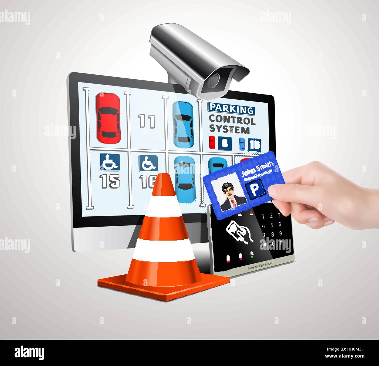 Parking payment station - access control concept Stock Vector Image ...