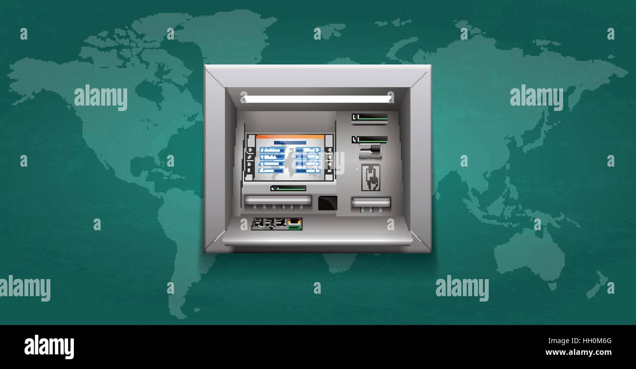 ATM - Automated teller machine - cash concept Stock Vector