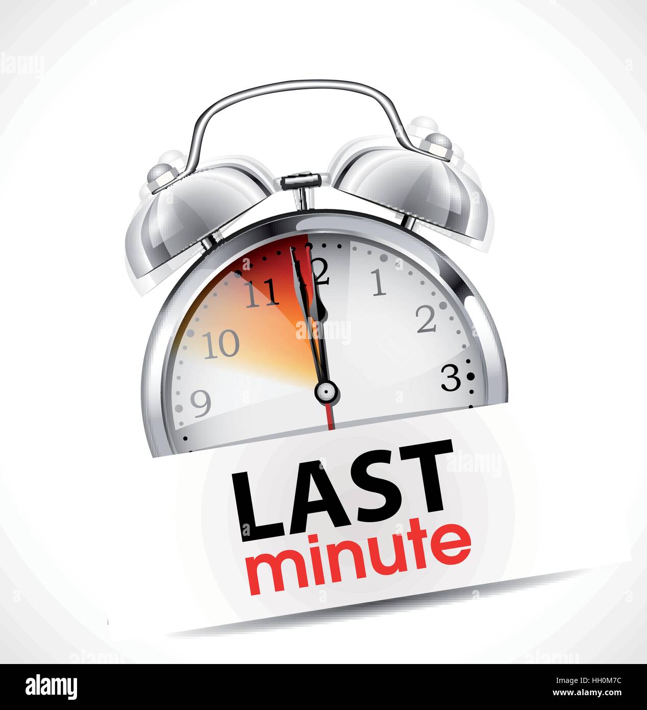 Last minute concept - Alarm Clock Stock Vector