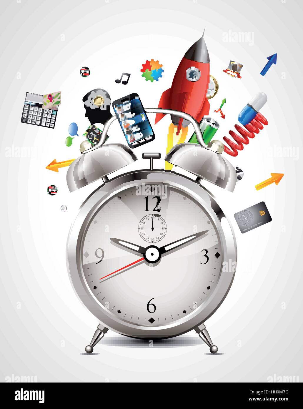 Alarm clock time management Stock Vector Image & Art Alamy