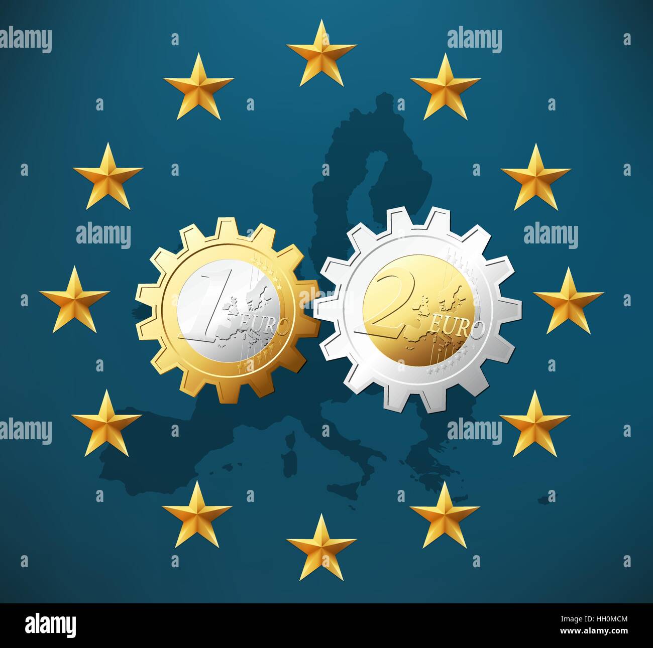 Euro money - sign and concept Stock Vector