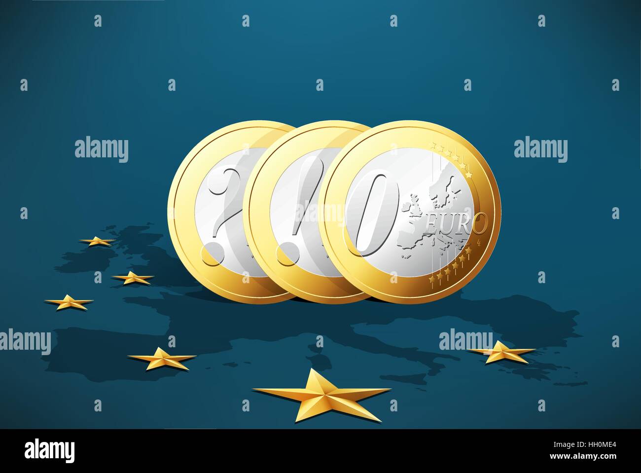 Euro money - sign and concept Stock Vector