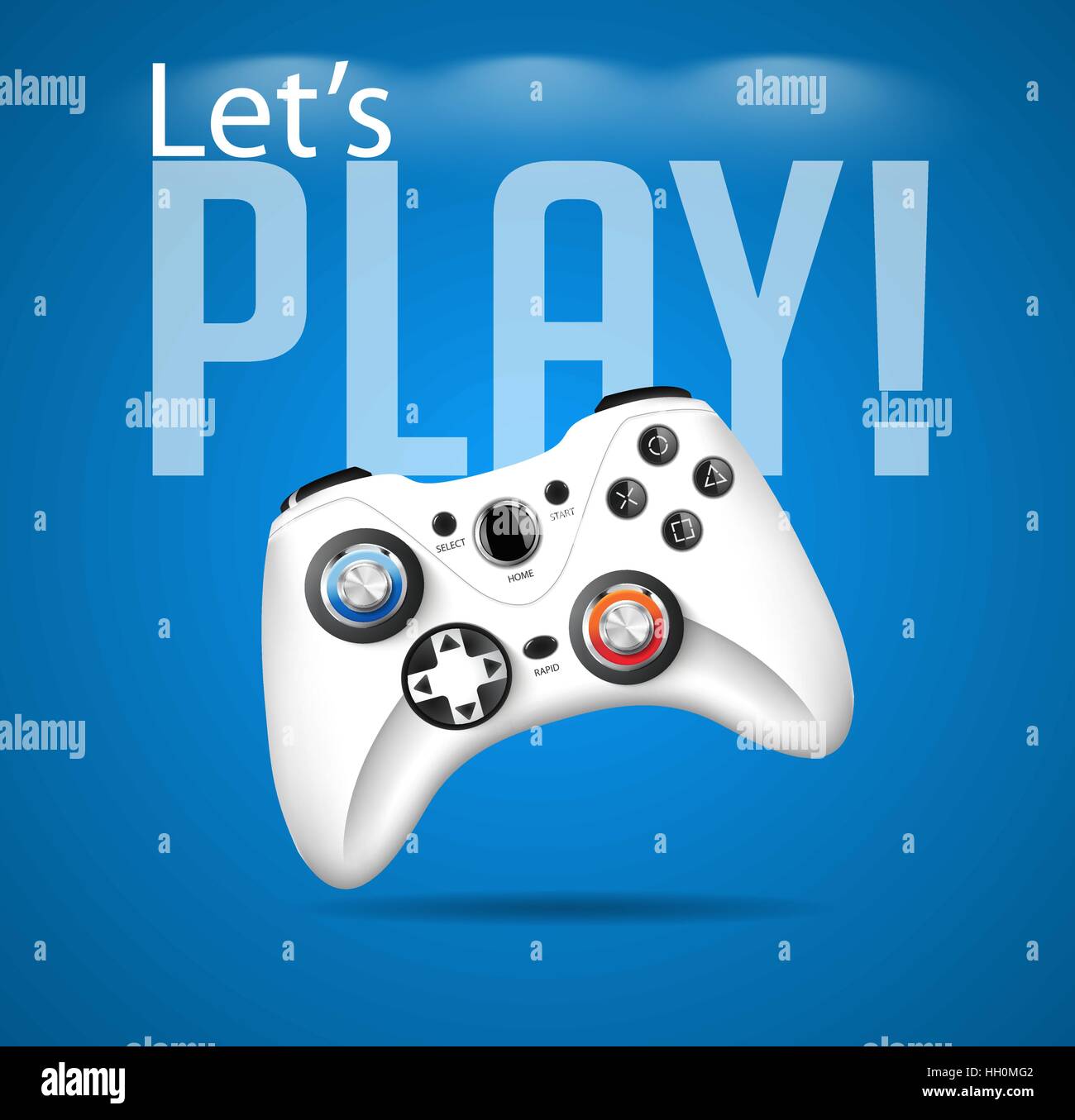 Game controllers - Gameplay concept Stock Vector