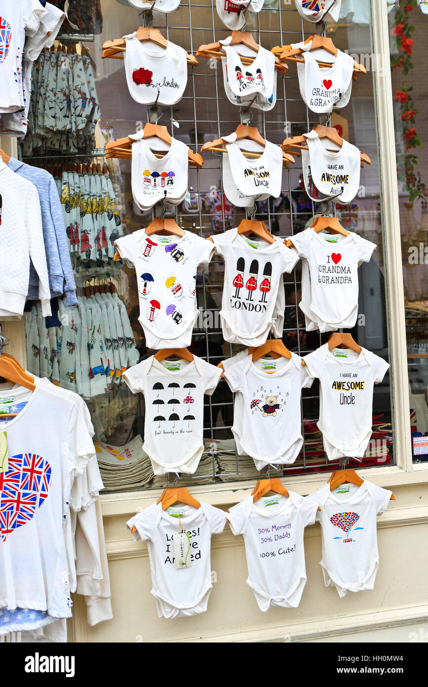 London Portobello Road Store Wit Babies Clothing For Sale Stock Photo Alamy