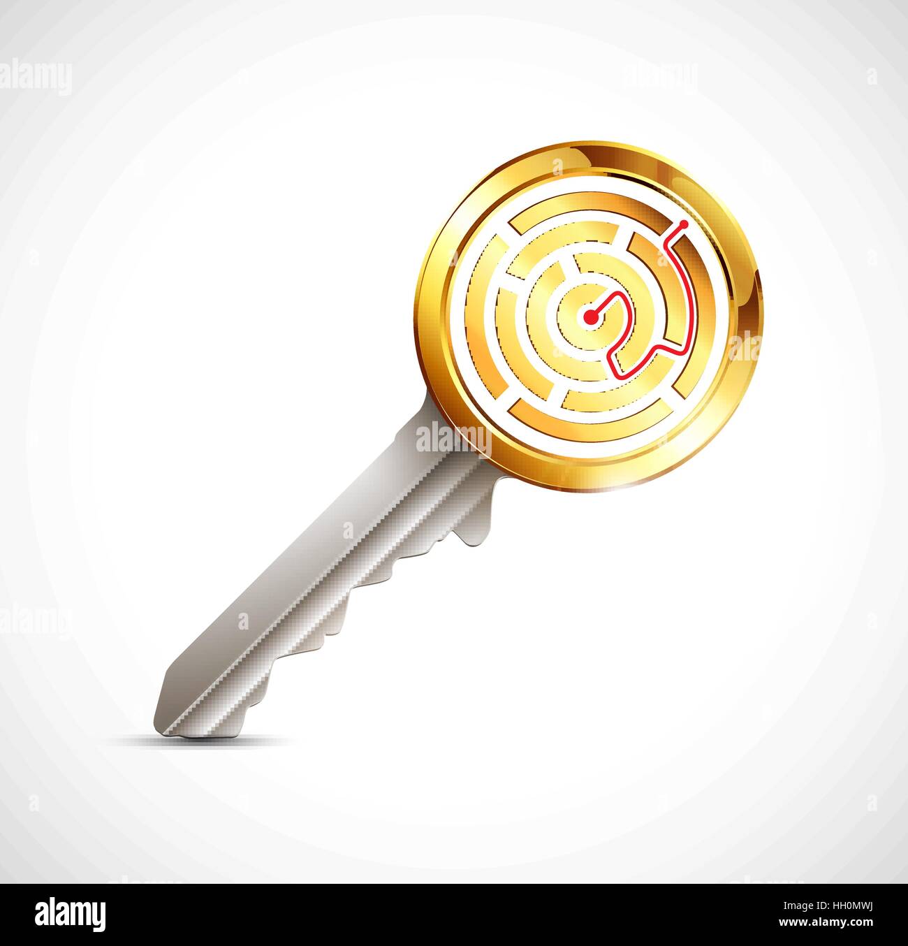 Key concept - key as business solutions - idea illustration Stock Vector
