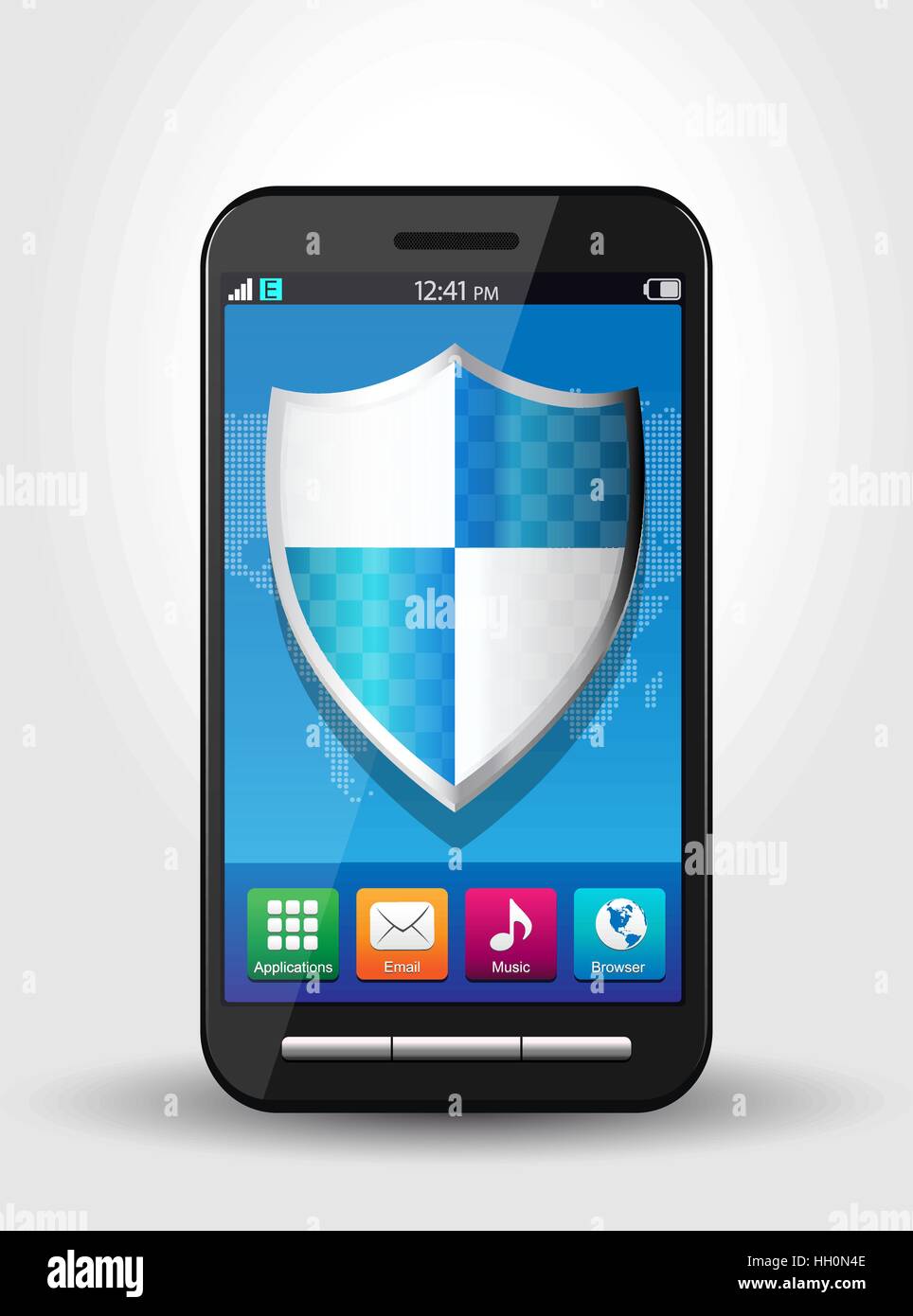 Cellphone security, safety Stock Vector