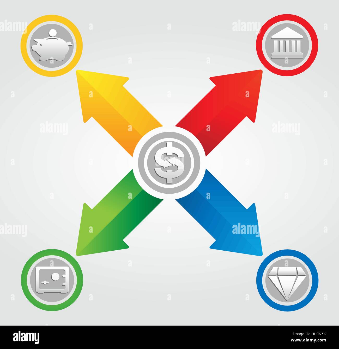 Success steps as arrow concept infographics Stock Vector