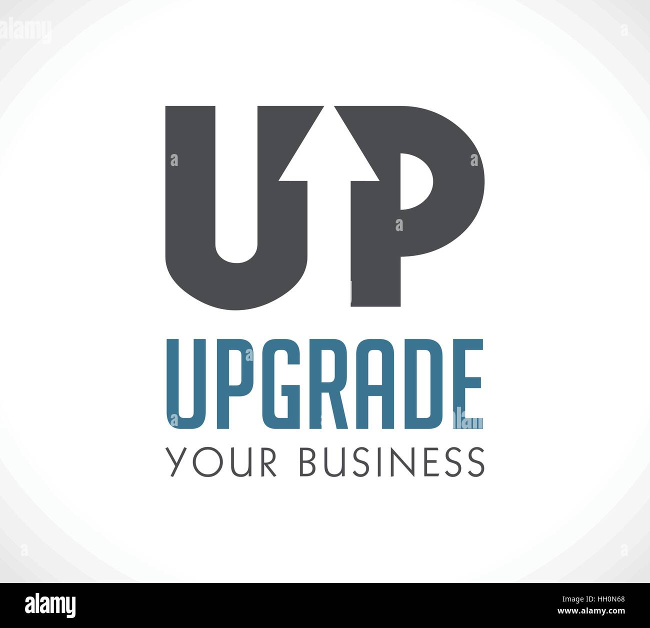 Logo - Upgrade your business Stock Vector