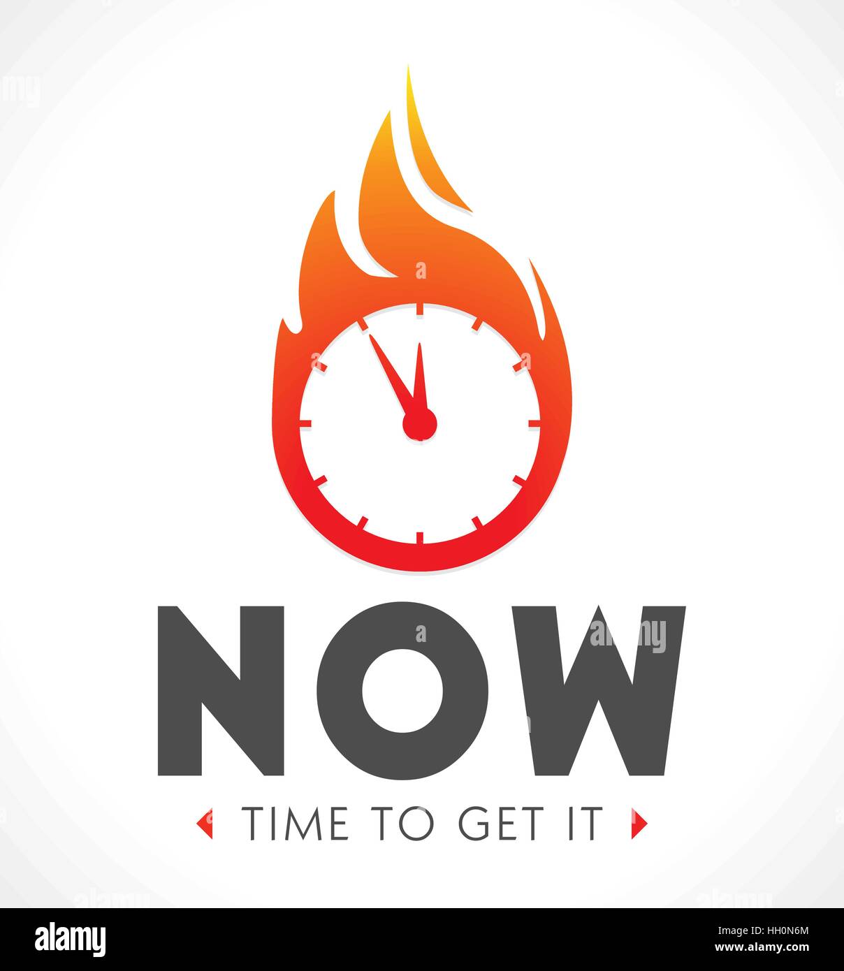 Logo - the time is now Stock Vector